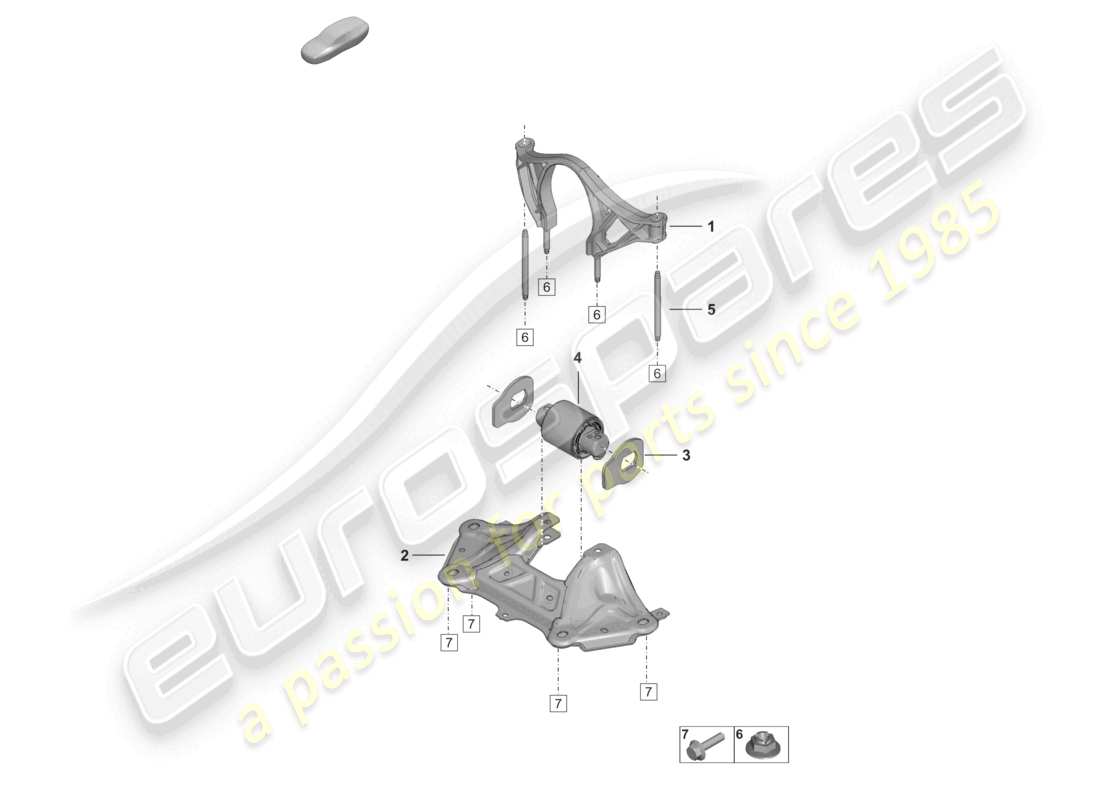 porsche 2022 (992-1 turbo / s) parti di montaggio per motore e trasmissione diagramma delle parti