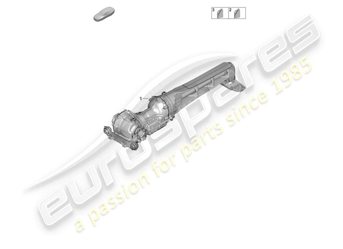 porsche 2022 (992-1 turbo / s) diagramma delle parti del fluido di trasmissione del differenziale dell'asse anteriore