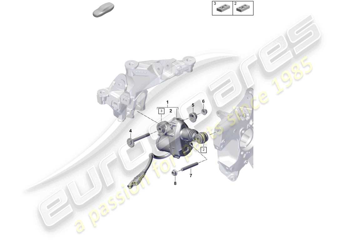 porsche 2026 (992-2 gt3) diagramma delle parti dello sterzo delle ruote posteriori