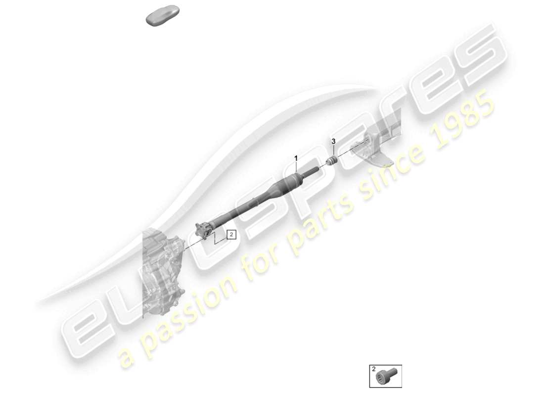 porsche 2024 (992-2 turbo / s) schema parte albero cardanico