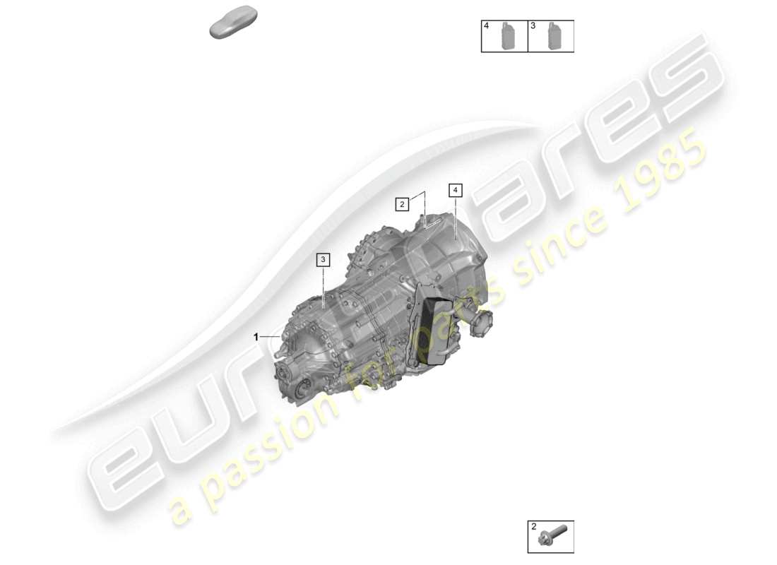 porsche 2020 (992-1 turbo / s) 8-speed cambio a doppia frizione - pdk - diagramma fluido trasmissione