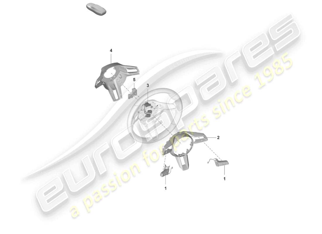 porsche 2021 (992-1 gt3/rs/st) accessori volante diagramma delle parti