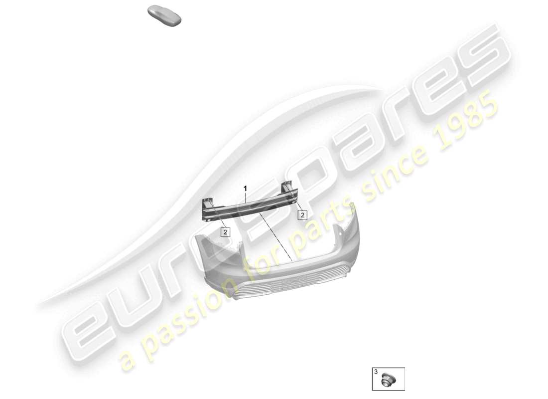 porsche 2025 (macan-e) supporto paraurti posteriore schema delle parti