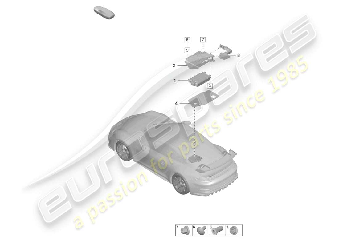 porsche 2023 (992-1 gt3/rs/st) amplificatori diagramma delle parti