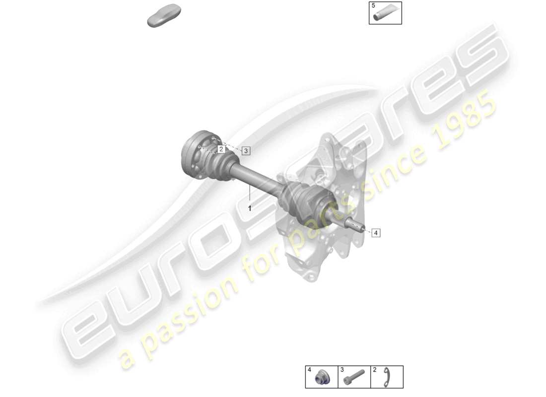 porsche 2023 (992-1 gt3/rs/st) albero di trasmissione diagramma delle parti
