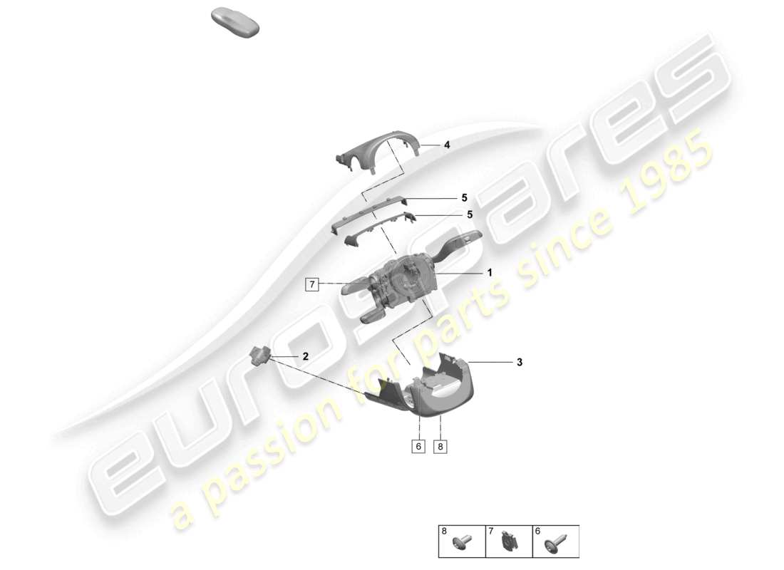 porsche 2025 (macan-e) interruttore piantone sterzo diagramma delle parti