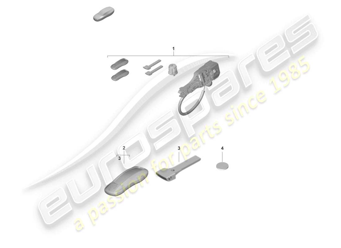 porsche 2024 (panamera 971-2) cilindri di serratura schema delle parti