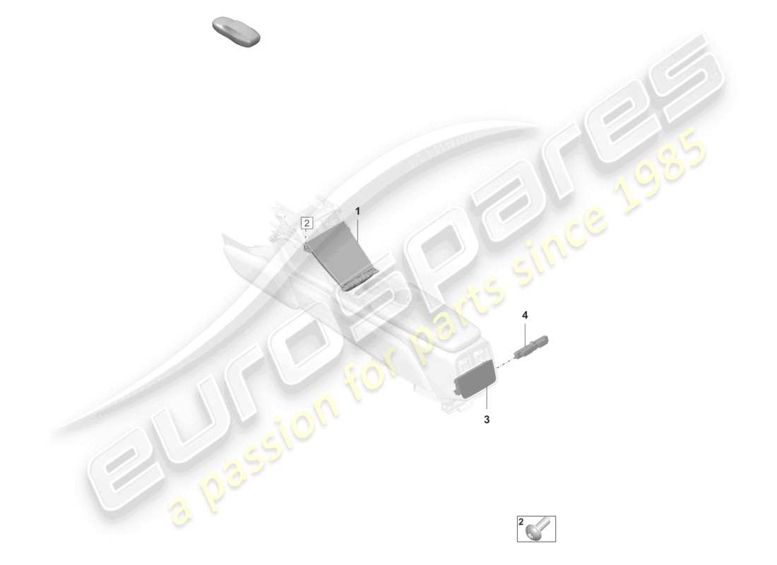 porsche 2023 (taycan 9j1-1) unità di visualizzazione e controllo consolle centrale diagramma delle parti