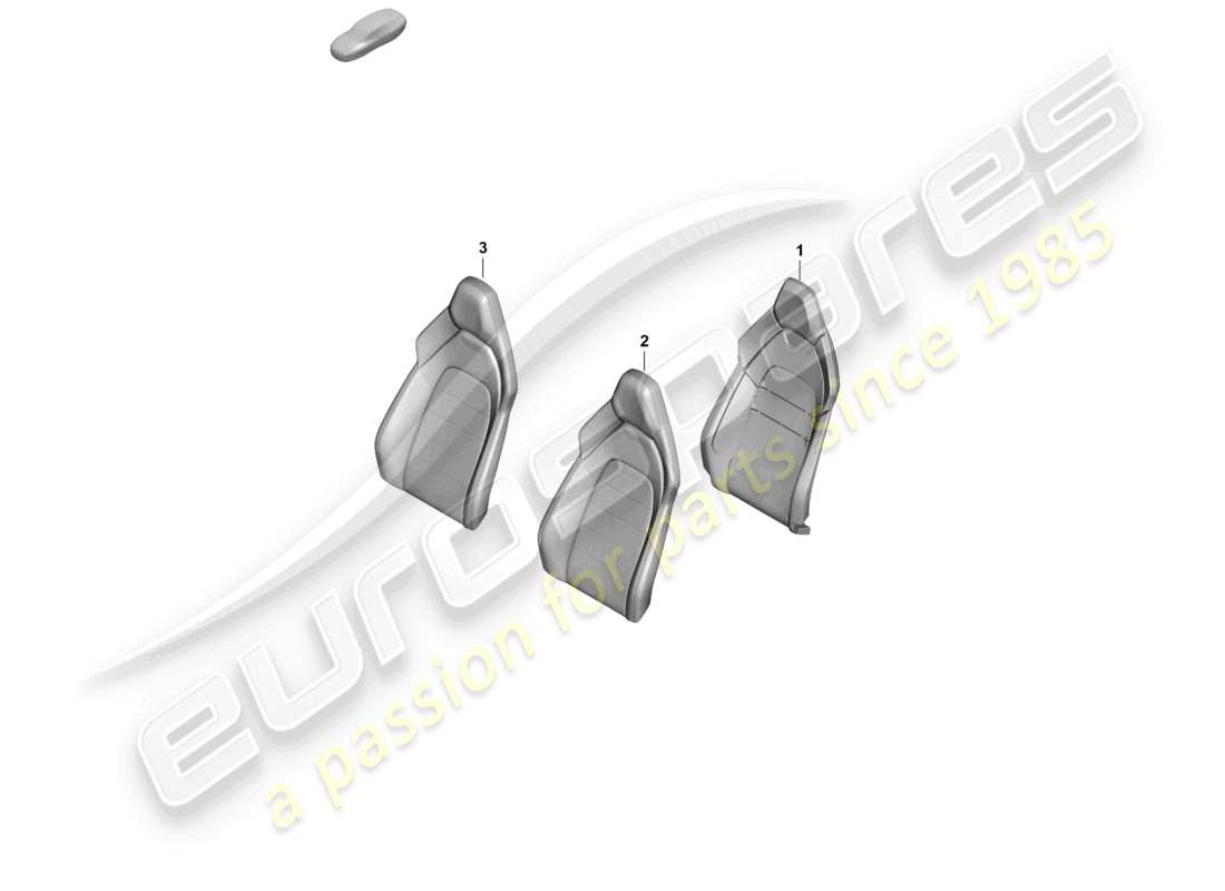 porsche 2026 (panamera 976) parte in schiuma rivestimento dello schienale sedile standard diagramma delle parti