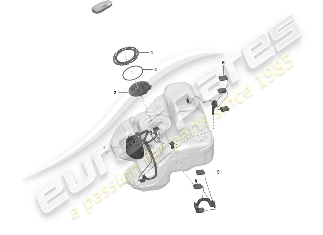 porsche 2025 (992-2 turbo / s) pompa del carburante trasmettitore per indicatore del carburante diagramma delle parti