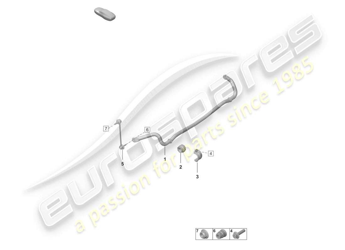 porsche 2024 (992-2 turbo / s) barra antirollio barra di accoppiamento diagramma delle parti