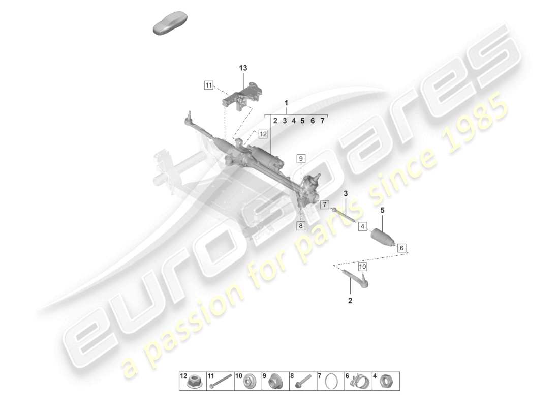 porsche 2021 (taycan 9j1-1) sterzo d - mj 2023>> diagramma delle parti