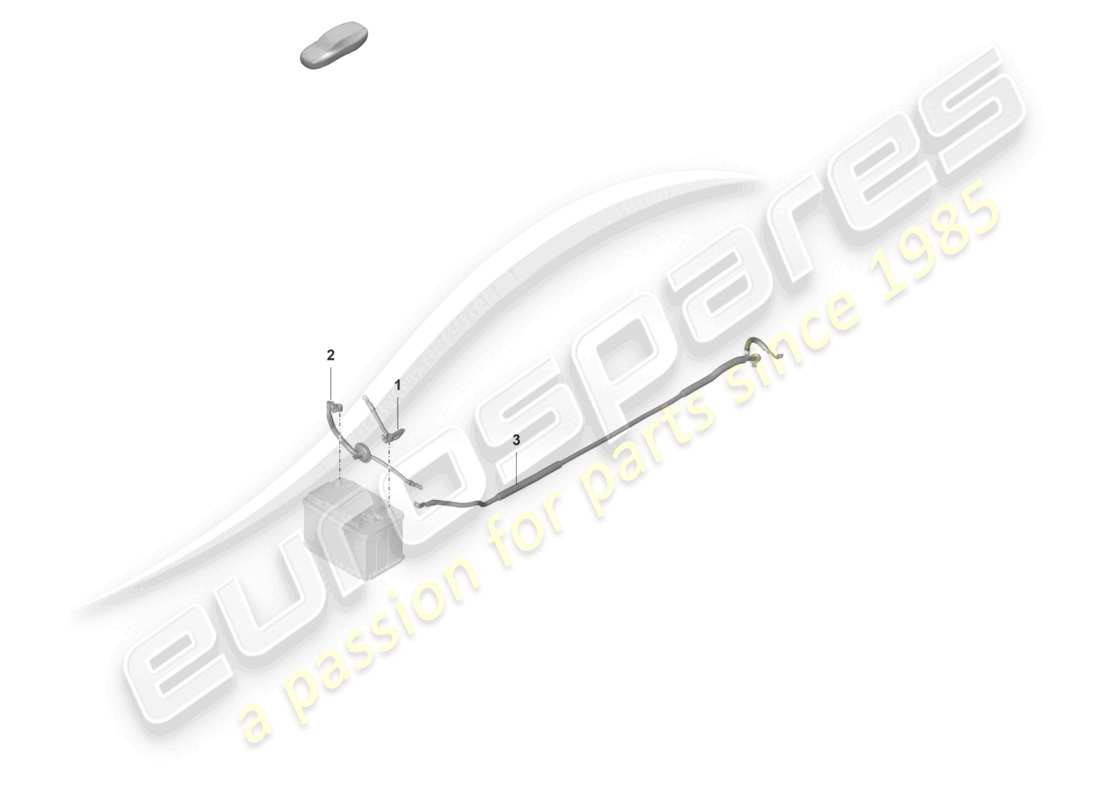 porsche 2022 (992-1 gt3/rs/st) cablaggio per batteria + cavo di terra per batteria diagramma delle parti