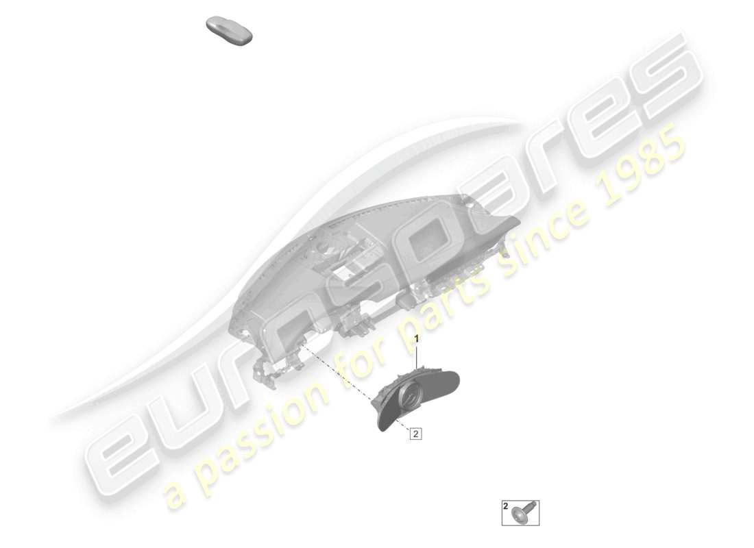 porsche 2021 (992-1 gt3/rs/st) strumento combinato diagramma delle parti