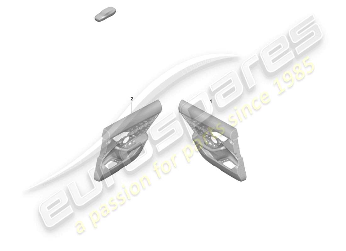 porsche 2021 (taycan 9j1-1) pannelli di rivestimento delle portiere posteriori ordinabili solo tramite procedura speciale. diagramma delle parti
