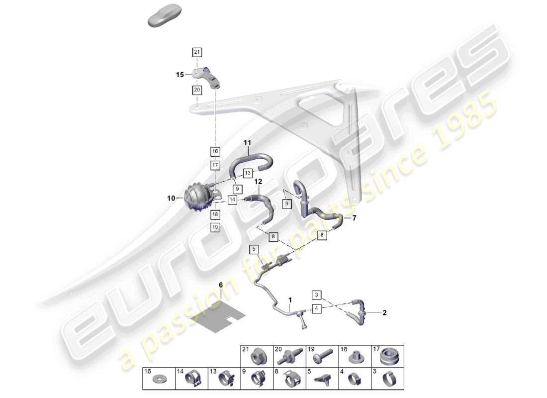 porsche 2023 (cayenne e3 pa) linea di sfiato sfiato del serbatoio diagramma delle parti