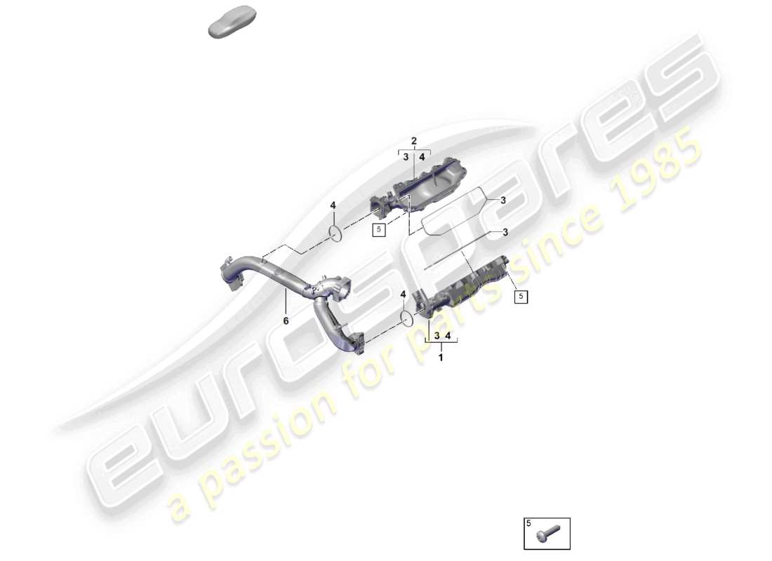 porsche 2023 (cayenne e3 pa) collettore di aspirazione diagramma delle parti