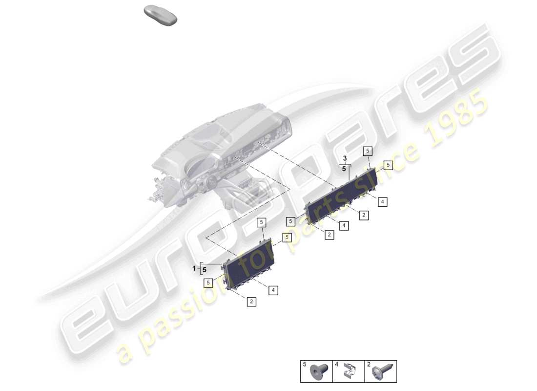 porsche 2026 (cayenne e3 pa) display schema delle parti