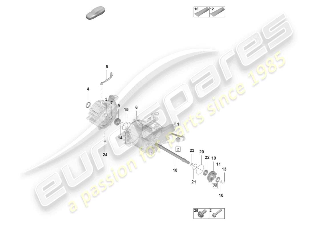 porsche 2022 (taycan 9j1-1) differenziale assale anteriore vmg00 parti singole diagramma delle parti