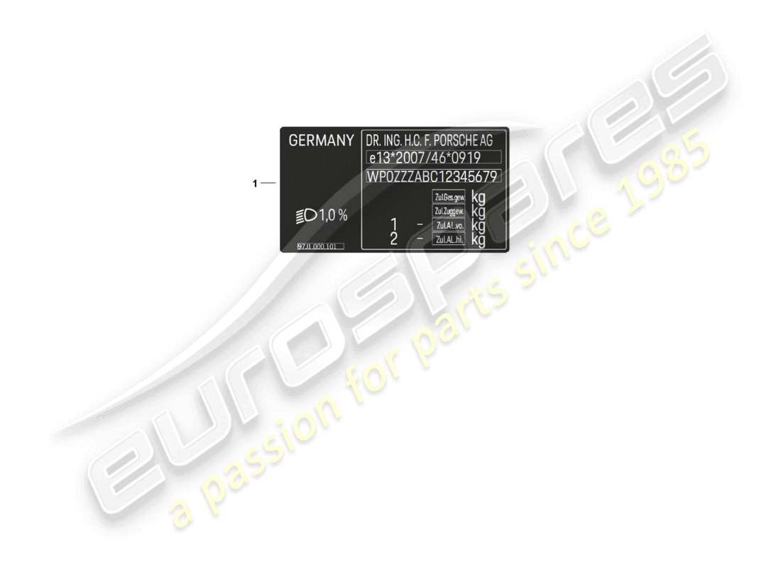 porsche 2022 (taycan 9j1-1) segnali/avvisi d >>- mj 2021 diagramma delle parti