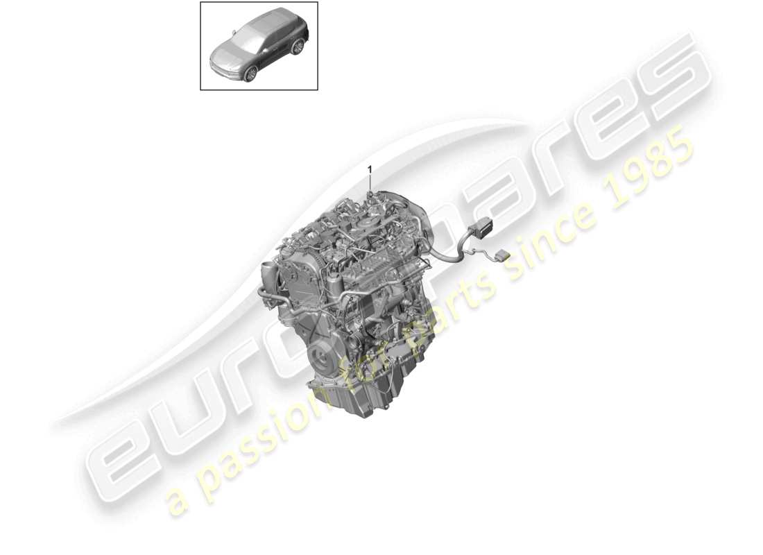 porsche 2022 (cayenne e3 9ya/9yb) schema delle parti del motore di ricambio (completo)