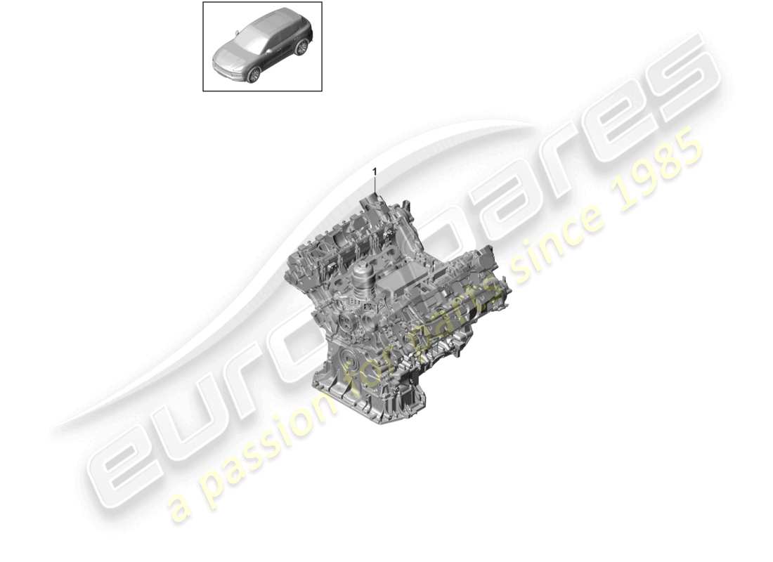 porsche 2022 (cayenne e3 9ya/9yb) motore di base non pronto per l'installazione consultare il manuale dell'officina -trazione- schema delle parti
