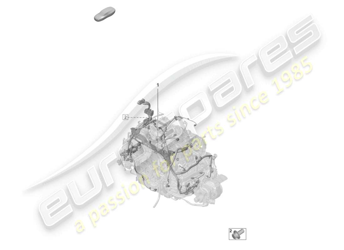porsche 2024 (992-2 turbo / s) diagramma delle parti del motore del set di cavi