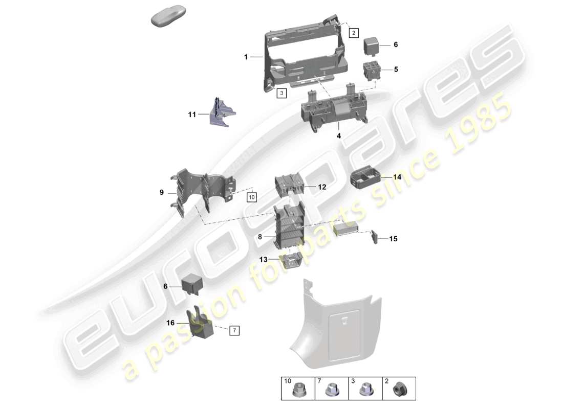 porsche 2021 (718 cayman gt4) schema elettrico centrale cruscotto parte