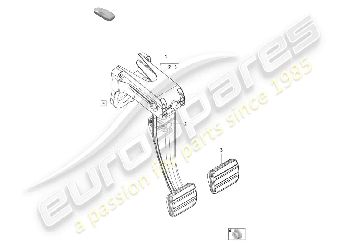 porsche 2023 (taycan 9j1-1) pedale del freno diagramma delle parti