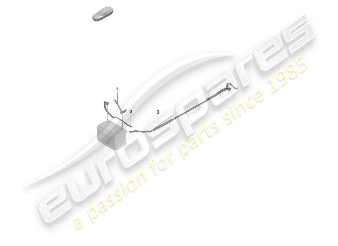 porsche 2026 (992-2 turbo / s) cablaggio per batteria + cavo di terra per batteria diagramma delle parti