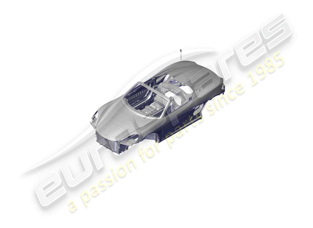 porsche 2021 (718 boxster spyder) schema delle parti della carrozzeria
