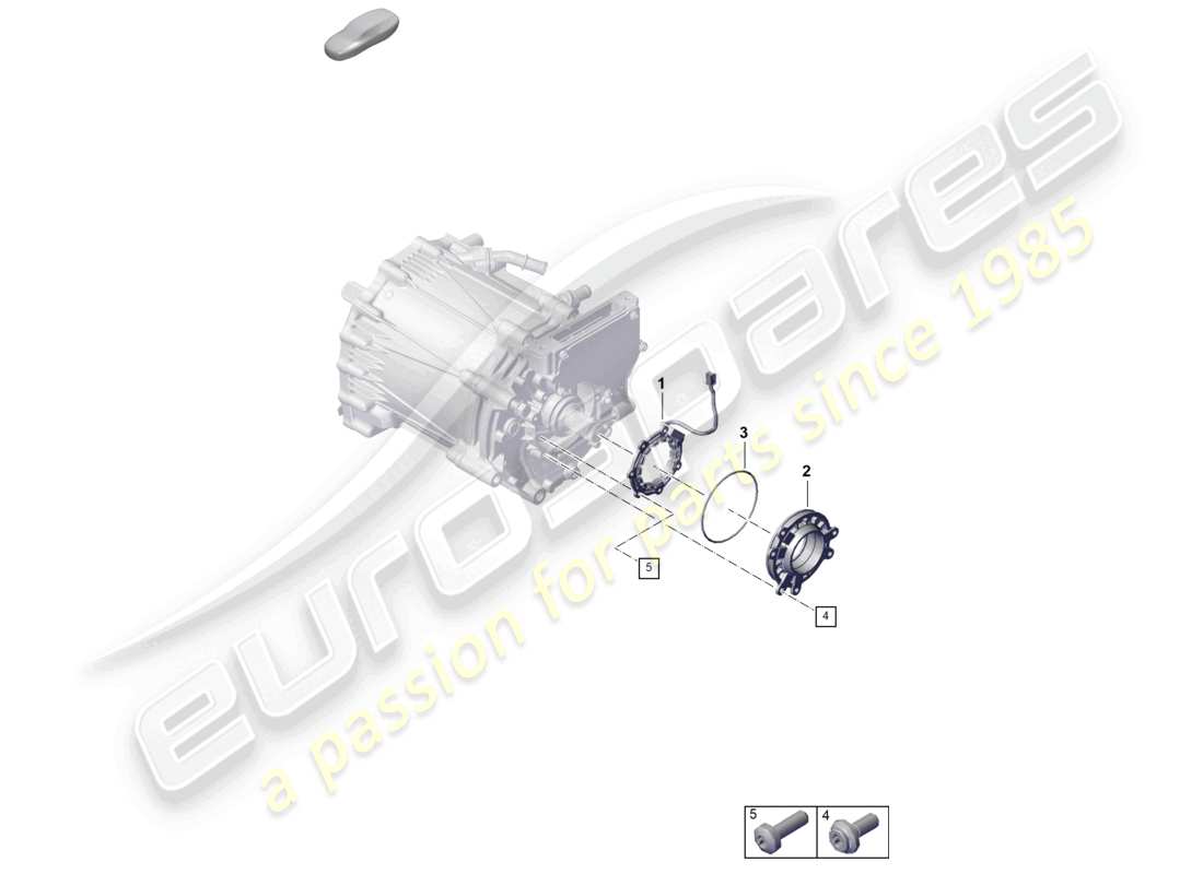 porsche 2020 (taycan 9j1-1) motore di trazione per azionamento elettrico assale anteriore sensori diagramma delle parti