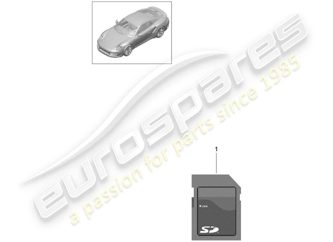 porsche 2018 (991-2 turbo) scheda sd diagramma delle parti
