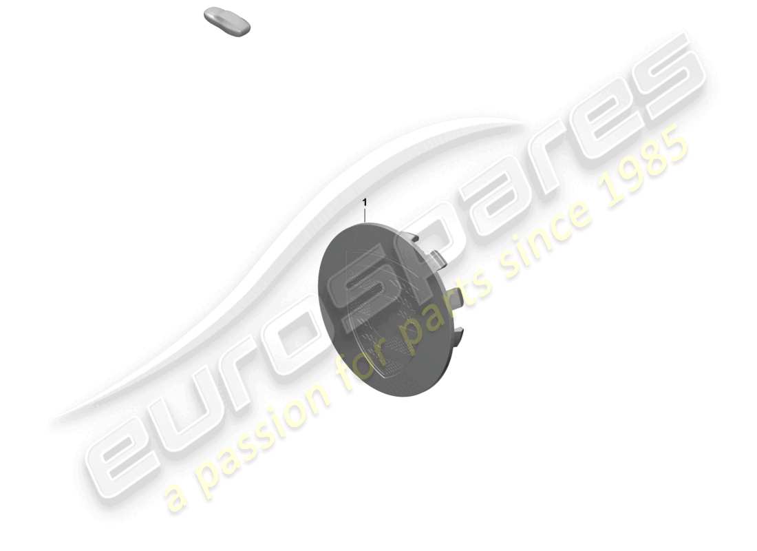 porsche 2025 (macan-e) coprimozzo emblema monocromatico diagramma delle parti