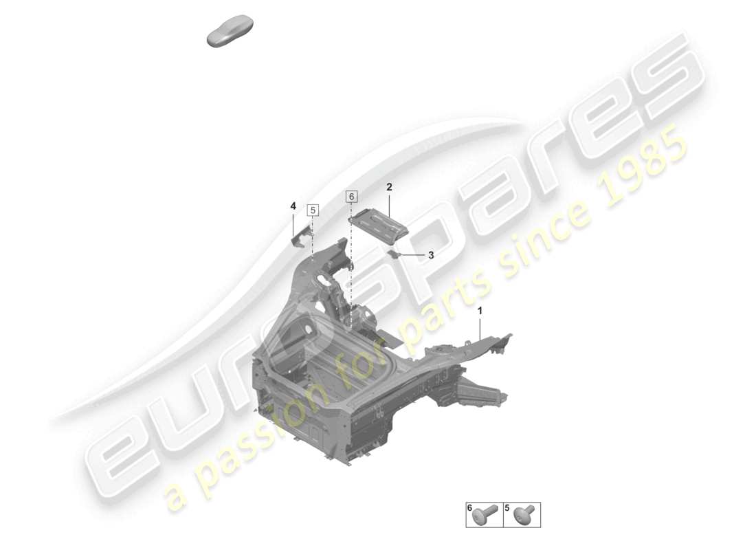 porsche 2024 (992-2 turbo / s) diagramma delle parti frontali (completo)