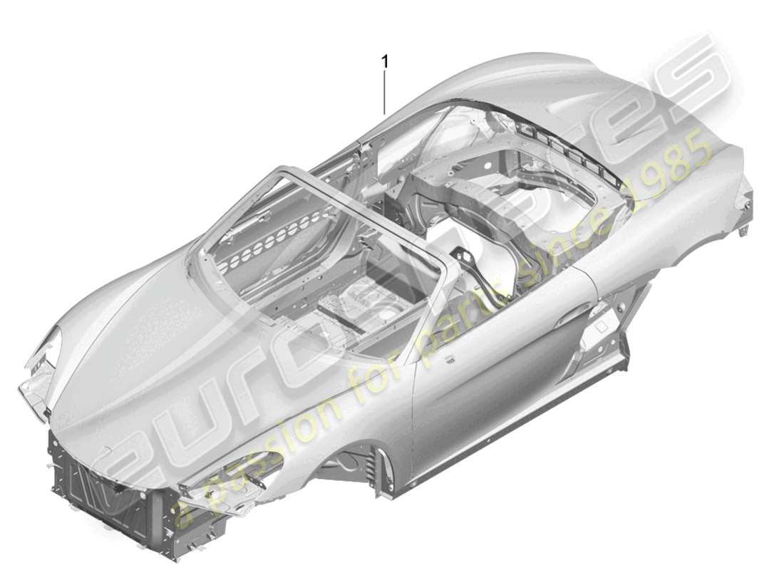 porsche 2025 (718 boxster) schema delle parti della carrozzeria