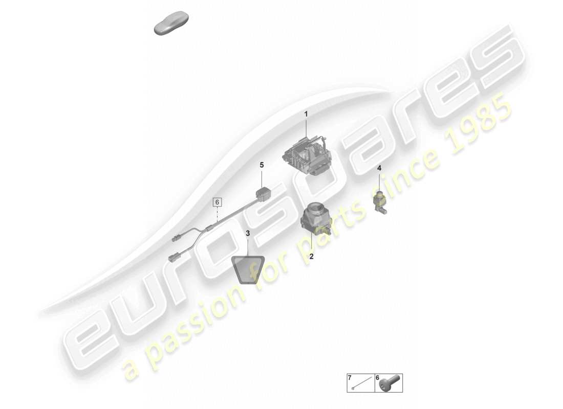 porsche 2024 (panamera 971-2) diagramma delle parti della fotocamera