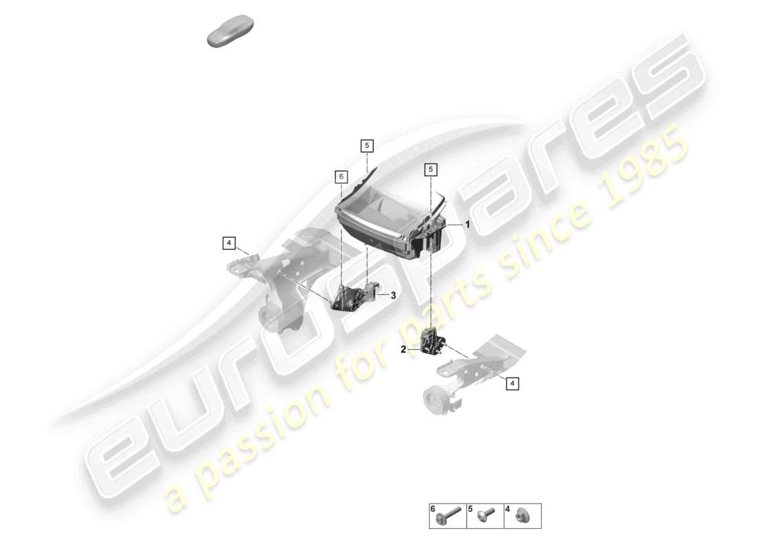 porsche 2024 (panamera 971-2) schema delle parti del display head-up