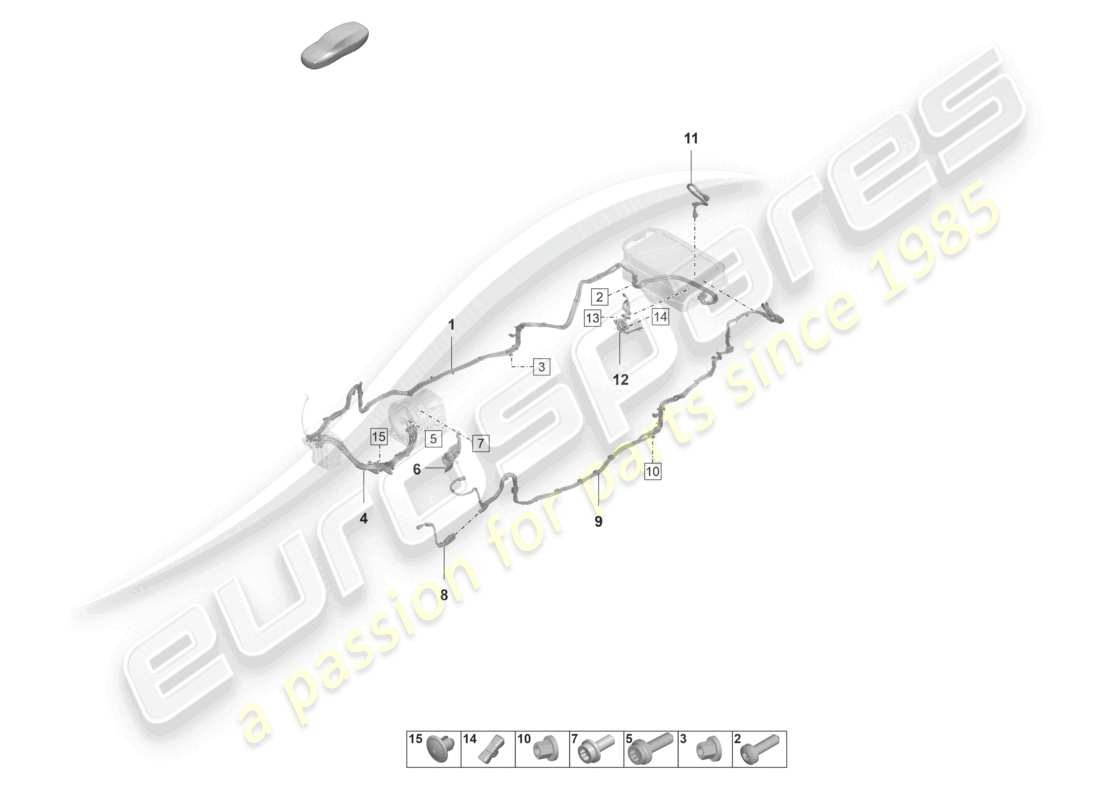 porsche 2024 (panamera 971-2) cablaggi per veicoli con trazione ibrida schema dei componenti