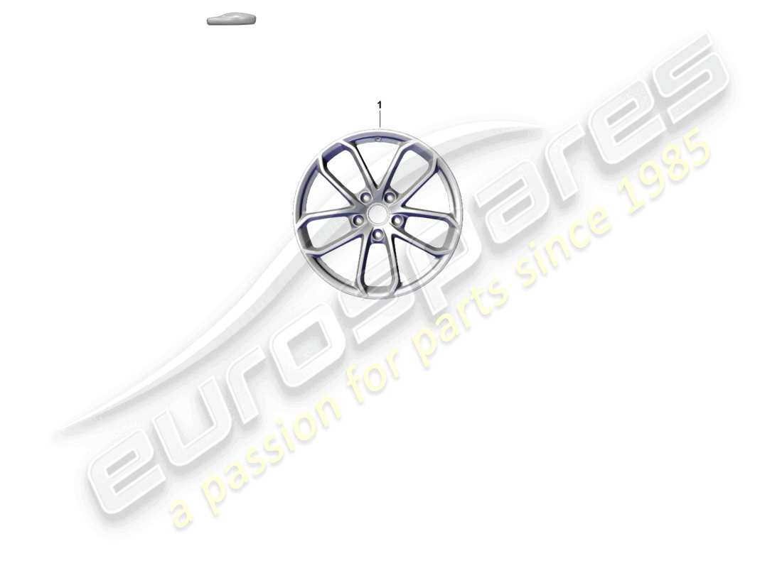 porsche 2023 (718 boxster spyder) diagramma delle parti del cerchio in lega