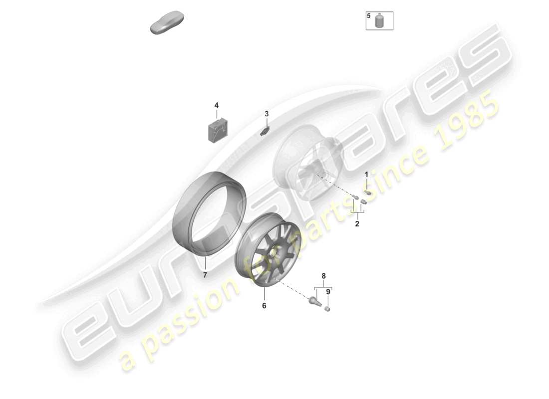 porsche 2020 (taycan 9j1-1) parti singole diagramma delle parti