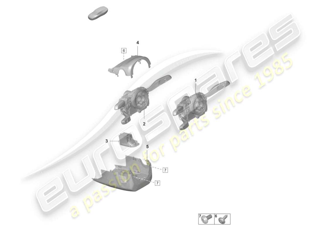 porsche 2021 (taycan 9j1-1) interruttore piantone sterzo diagramma delle parti