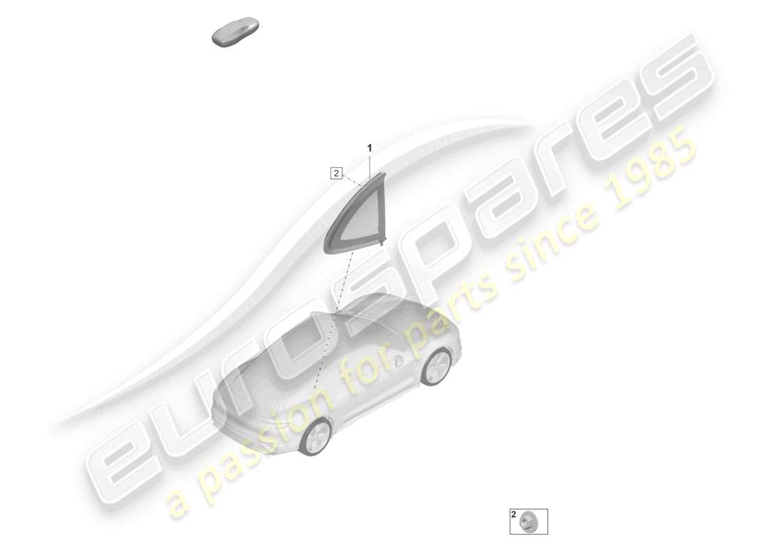 porsche 2022 (taycan 9j1-1) finestra laterale diagramma delle parti
