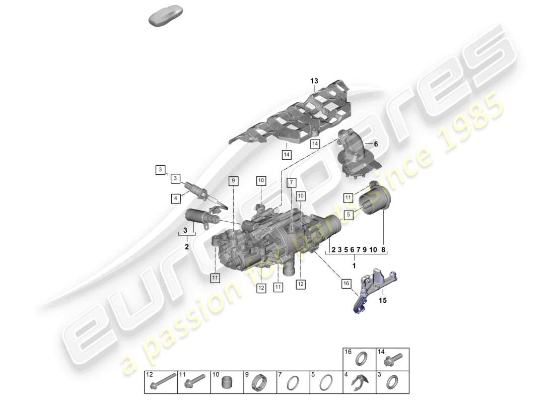 porsche 2024 (992-2) schema delle parti della pompa dell'olio