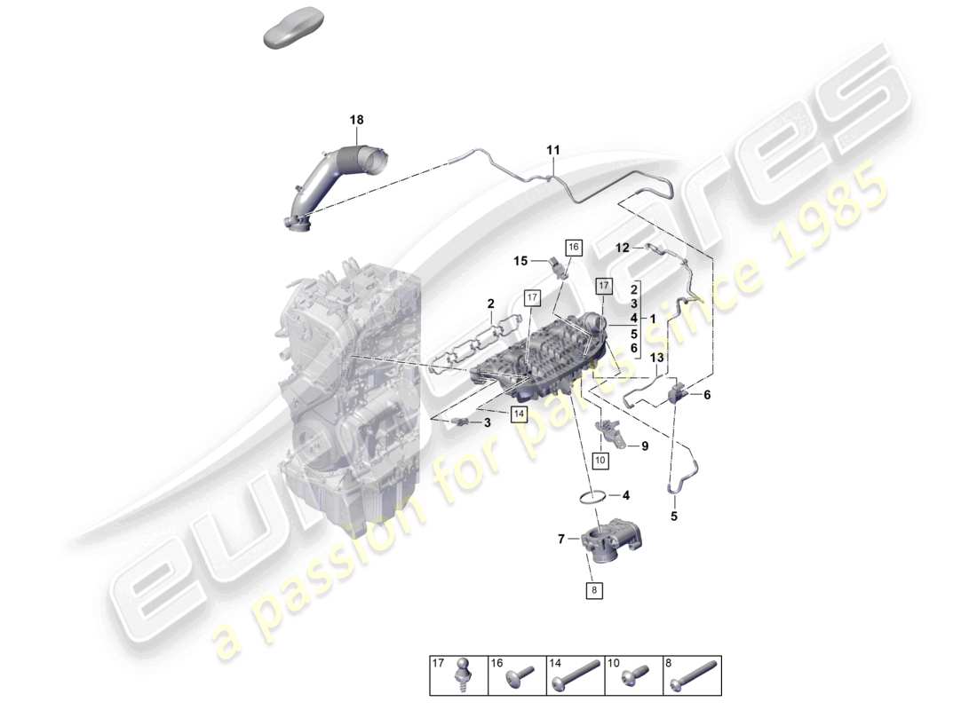 porsche 2025 (cayenne e3 pa) schema elettrico della valvola a farfalla del collettore di aspirazione