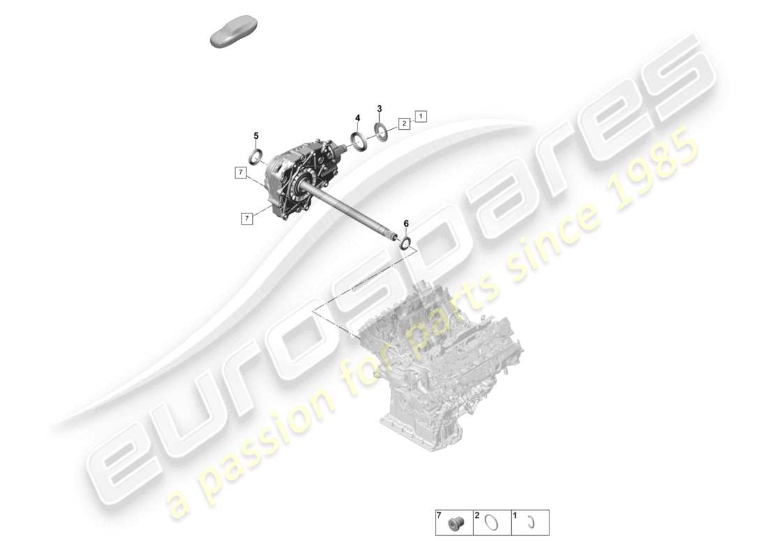 porsche 2024 (panamera 971-2) differenziale dell'asse anteriore parti singole diagramma delle parti