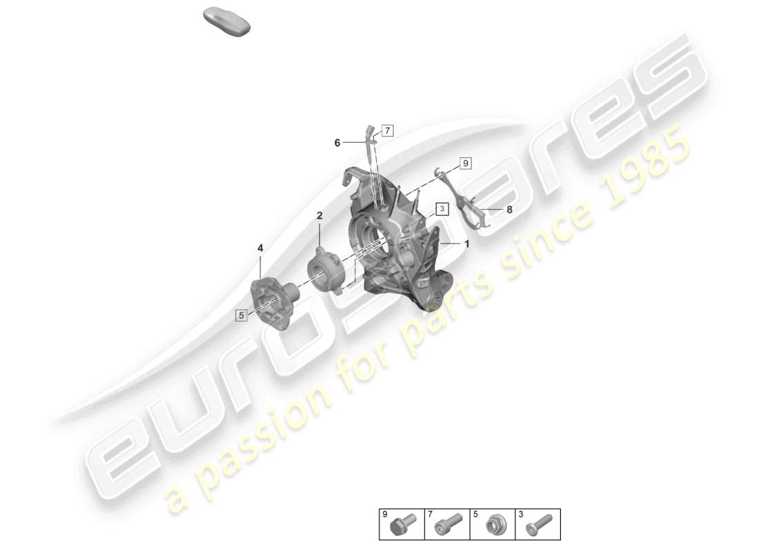 porsche 2024 (992-1) assale posteriore supporto ruota mozzo ruota schema delle parti
