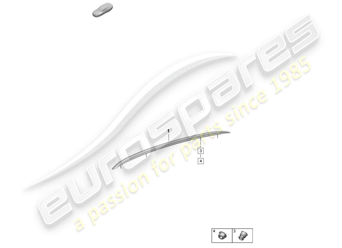 porsche 2025 (macan-e) accessori per barre portatutto diagramma delle parti