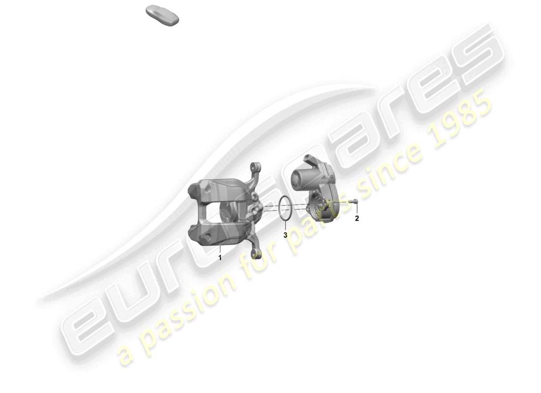 porsche 2025 (macan-e) freno di stazionamento assale posteriore schema delle parti