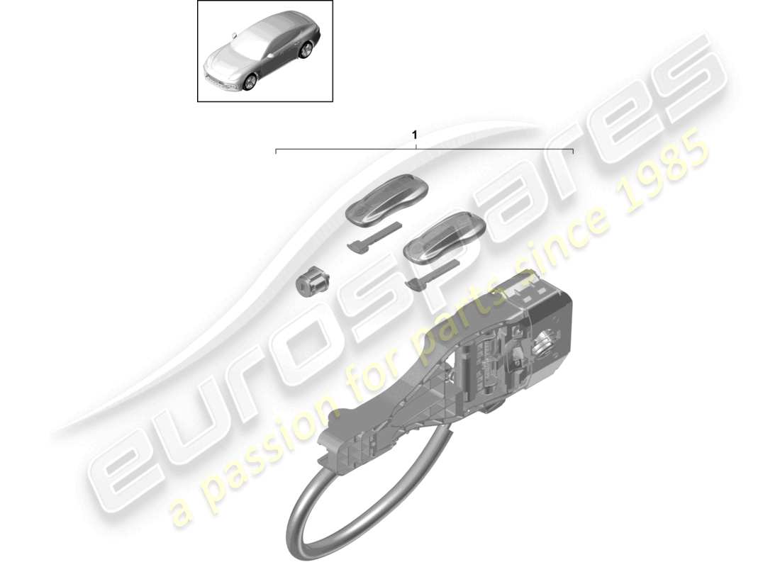 porsche 2021 (panamera 971-1) 1 set di cilindri di serratura diagramma delle parti